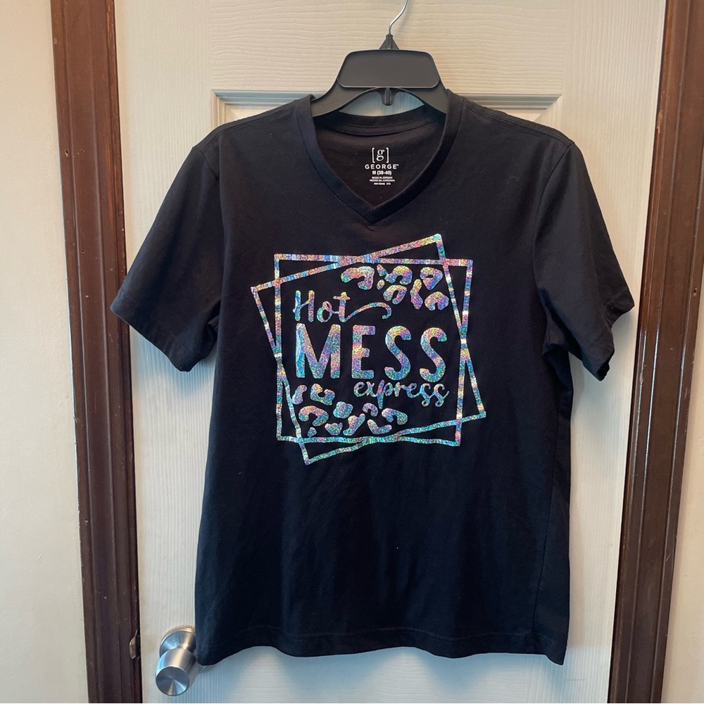 George Black Kids T-Shirt with Colorful Design